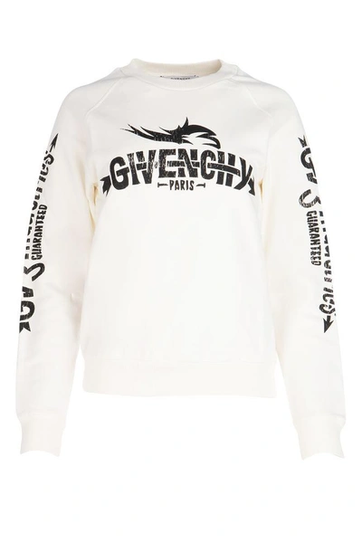 Shop Givenchy Logo Sweatshirt In White