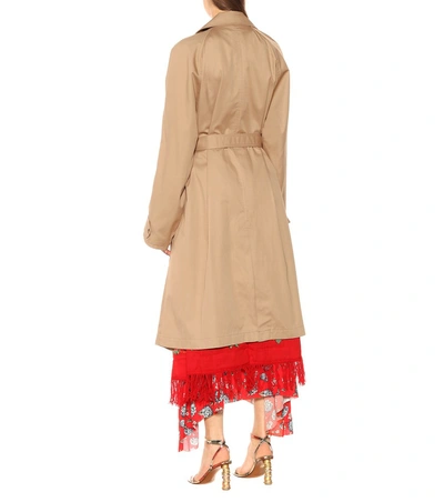 Shop Vetements Reversible Trench Coat In Beige