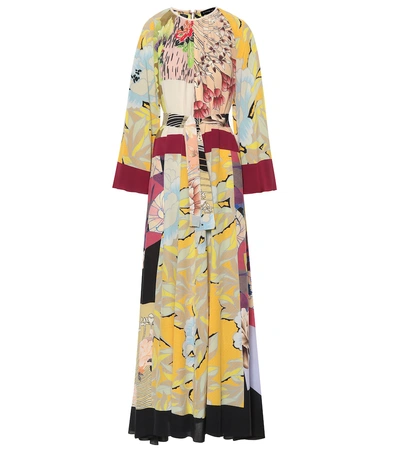 Shop Etro Printed Silk Crêpe Maxi Dress In Multicoloured