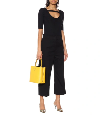 Shop Prada Cashmere And Silk Top In Black