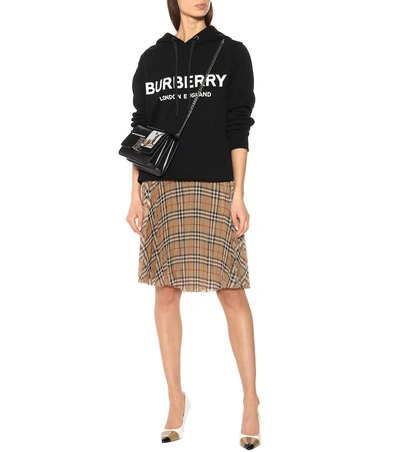 Shop Burberry Cotton Hoodie In Black