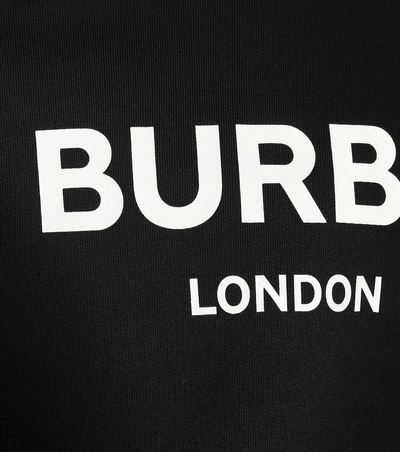 Shop Burberry Cotton Hoodie In Black