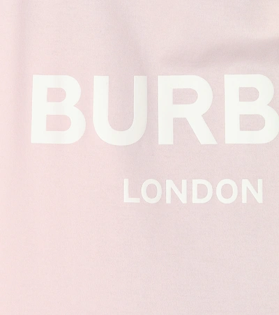 Shop Burberry Logo Cotton T-shirt In Pink