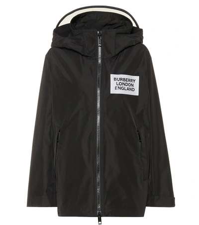 Shop Burberry Printed Raincoat In Black