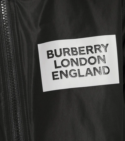 Shop Burberry Printed Raincoat In Black