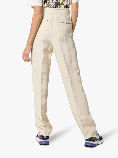 Shop Golden Goose Brown Felicia High-waisted Trousers In Cappuccino