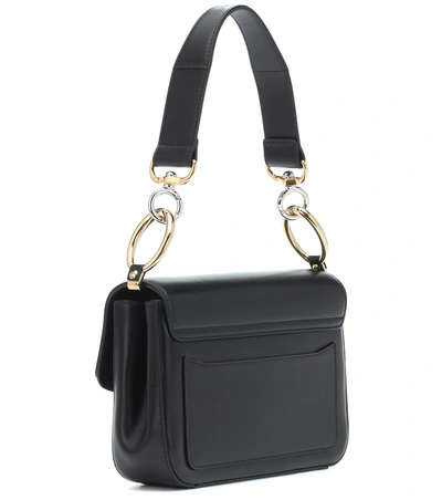 Shop Chloé C Small Leather Shoulder Bag In Black