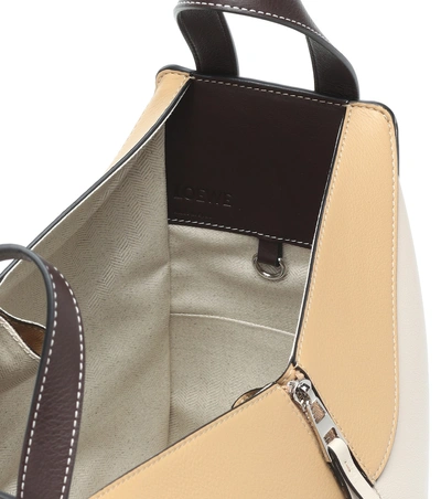 Shop Loewe Hammock Small Leather Shoulder Bag In Beige