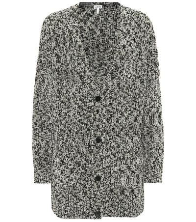 Shop Loewe Oversized Lurex® Cardigan In Grey