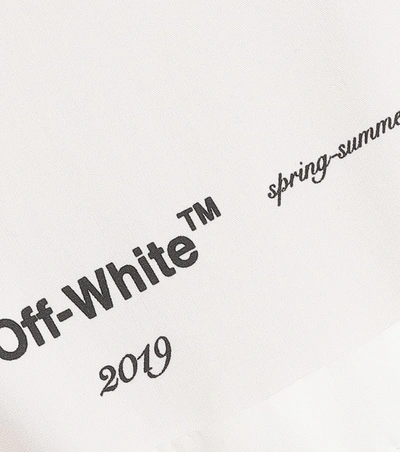 Shop Off-white Printed Cotton Poplin Wrap Top In White