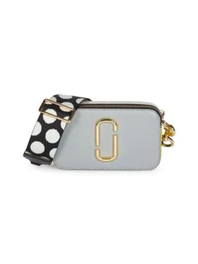 Shop Marc Jacobs Snapshot Leather Camera Bag In Rock Grey Multi