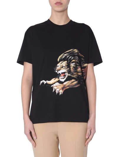 Shop Givenchy Lion Print T In Black