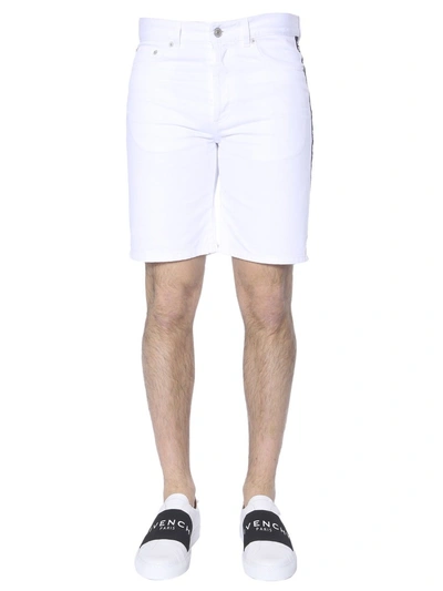 Shop Givenchy Side Band Shorts In White