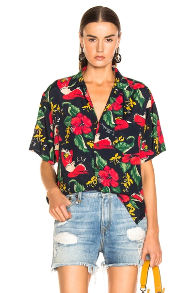 Shop R13 Hawaiian Shirt In Multi In Red Lady