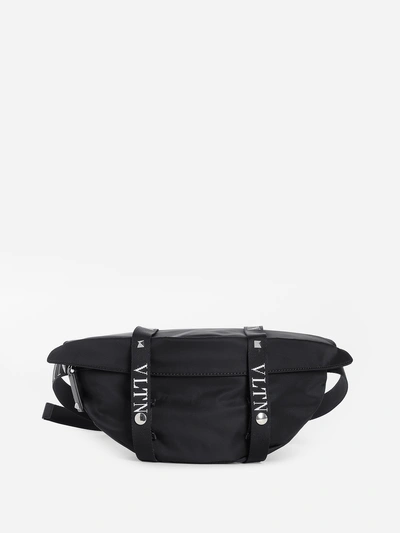 Shop Valentino Men's Black Vltn Belt Bag