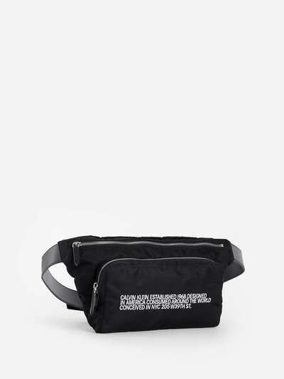 Shop Calvin Klein 205w39nyc Black Logo Fanny Pack