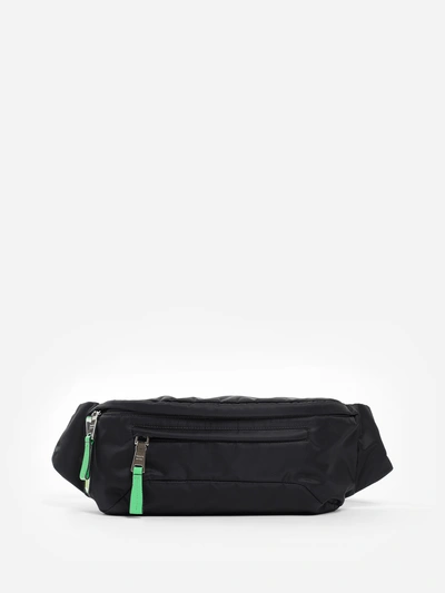 Shop Prada Men's Black Technical Fabric Belt Bag