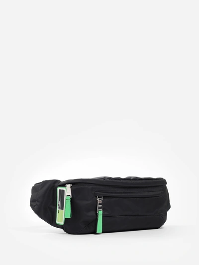 Shop Prada Men's Black Technical Fabric Belt Bag