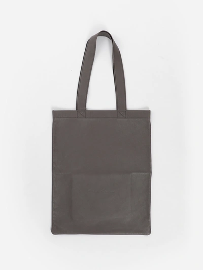 Shop Rick Owens Darkdust Grey Small Signature Tote Bag