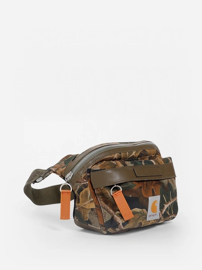 Shop Heron Preston X Carhartt Green Camouflage Fanny Pack