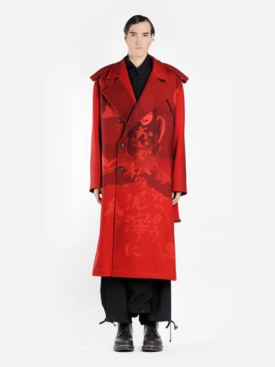 Shop Yohji Yamamoto Coats In Red