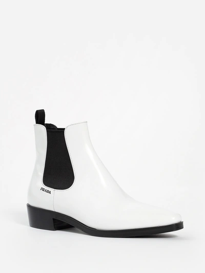 Shop Prada Boots In Black & White