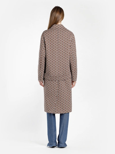 Shop Prada Coats In Multicolor