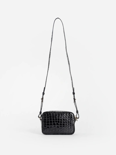 Shop Tom Ford Women's Embossed Leather T Twist Camera Bag In Black