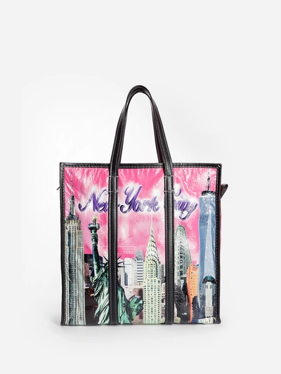 Shop Balenciaga Multicolor New York City Bazar Shopper Medium