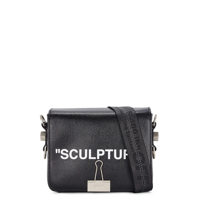 Shop Off-white Sculpture Black Leather Shoulder Bag