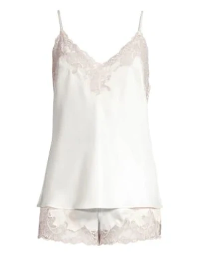 Shop Natori Plume Bridal 2-piece Camisole & Shorts Set In Natural
