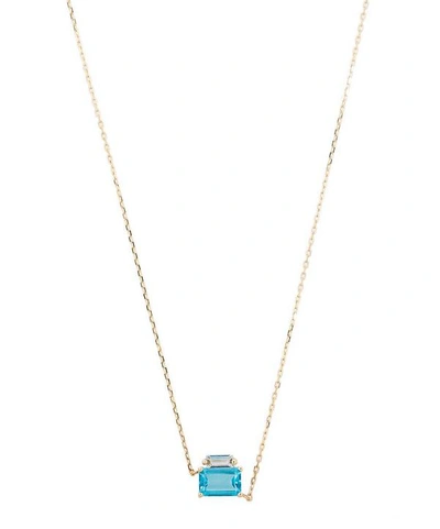 Shop Suzanne Kalan Gold Blue Topaz Pendant Necklace