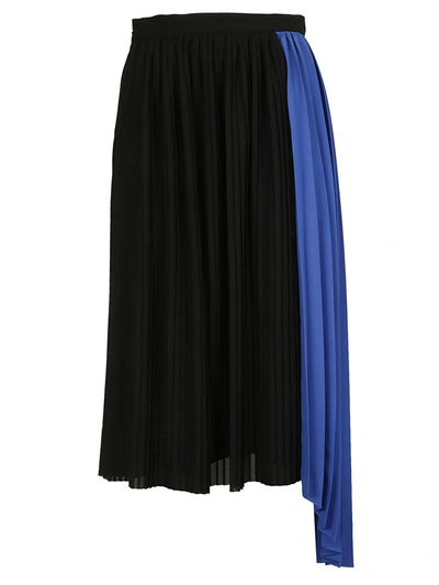 Shop Kenzo Pleated Skirt In Black