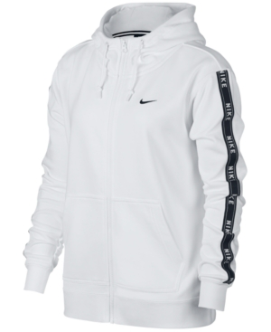 nike sportswear cotton logo zip hoodie