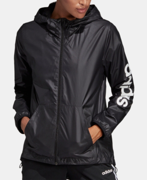 adidas windbreaker womens black