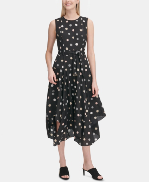 calvin klein handkerchief hem dress