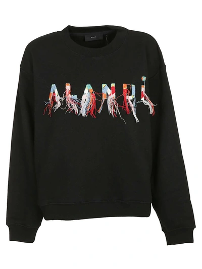 Shop Alanui Embroidered Logo Sweater In Black Mult
