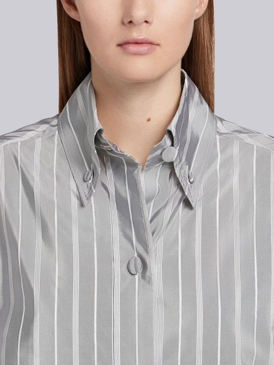 Shop Thom Browne 200% Small Repp Stripe Armband Shirt In Grey