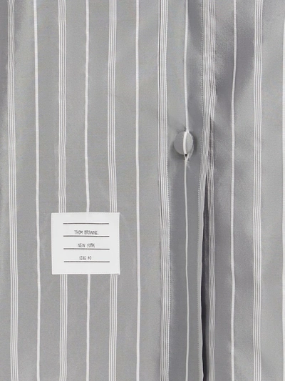 Shop Thom Browne 200% Small Repp Stripe Armband Shirt In Grey