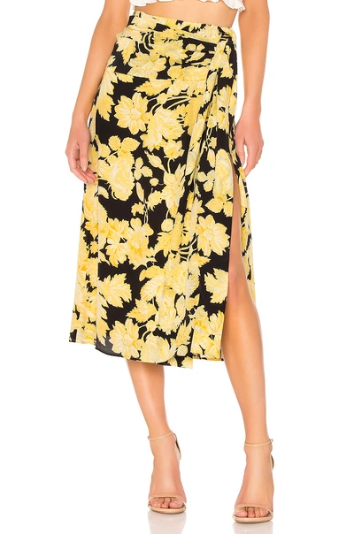Shop Stine Goya Lilly Silk Skirt In Yellow. In Hortensia Dark