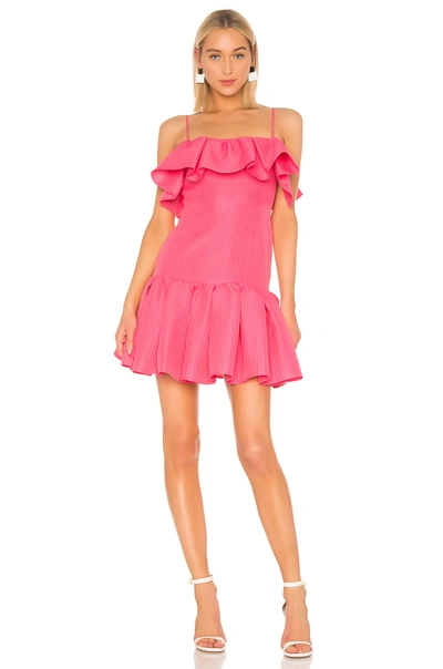 Shop Msgm Ruffle Dress In Pink