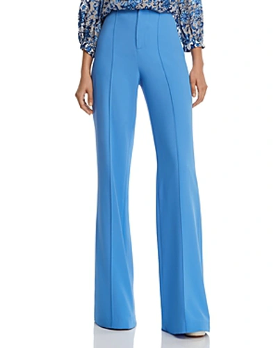 Shop Alice And Olivia Dylan High-rise Wide-leg Pants In Cornflower