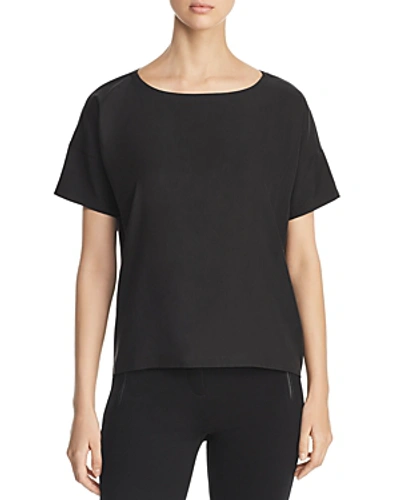 Shop Eileen Fisher Short-sleeve Top In Black