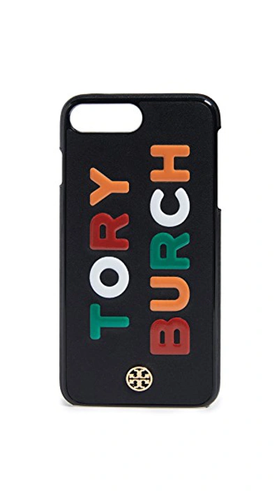 Shop Tory Burch Robinson Printed Hardshell Iphone Case In Black