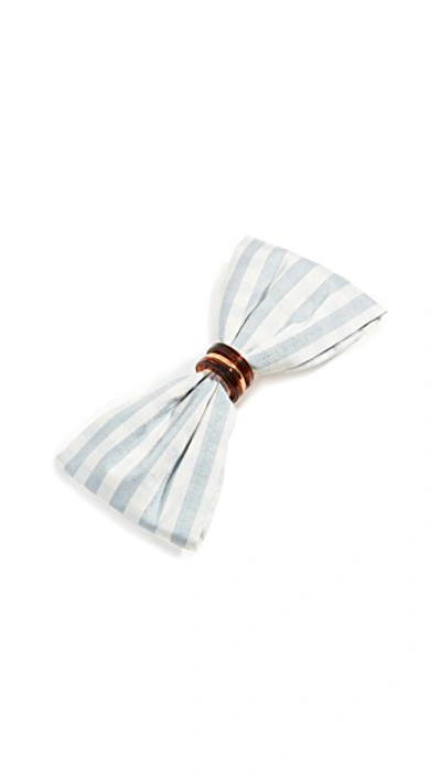 Shop Lizzie Fortunato Good Hair Day Bow In Blue/white