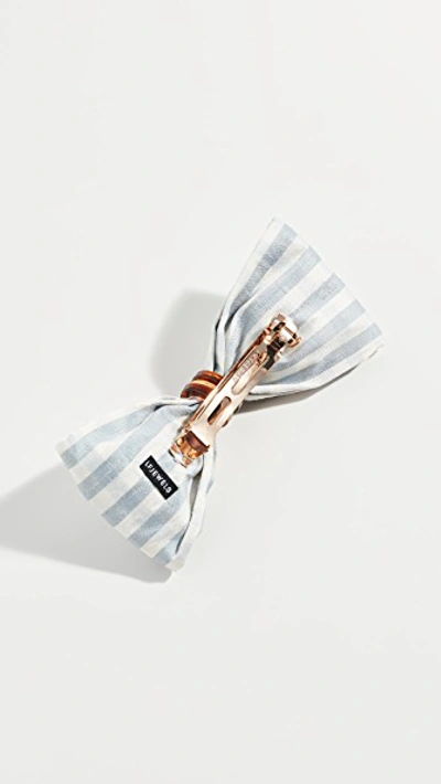 Shop Lizzie Fortunato Good Hair Day Bow In Blue/white