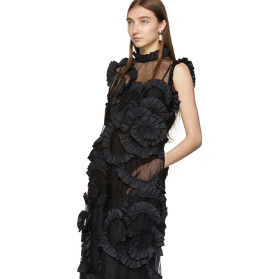 Shop Moncler Genius 4 Moncler Simone Rocha Black Floral Dress In 999 Black
