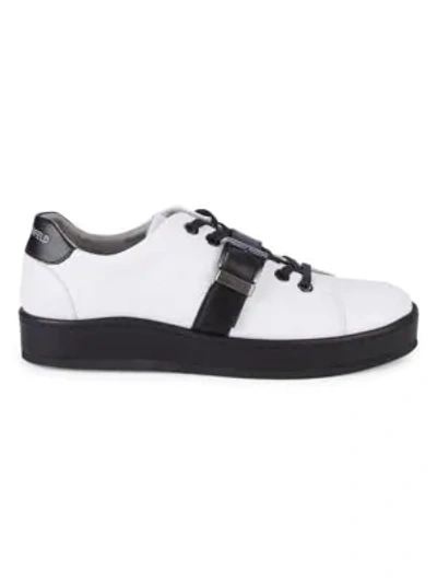 Shop Karl Lagerfeld Classic Leather Platform Sneaker In White