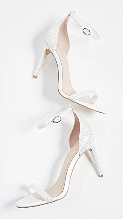 Shop Rachel Zoe Ema Glitter Sandals In White