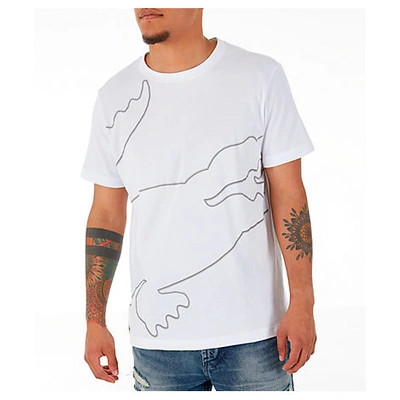 Shop Lacoste Men's Big Croc T-shirt In White